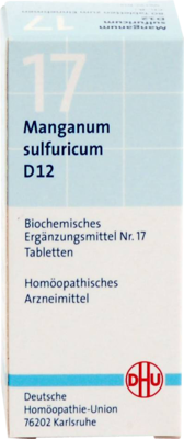 BIOCHEMIE DHU 17 Manganum sulfuricum D 12 Tabl.