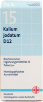 BIOCHEMIE DHU 15 Kalium jodatum D 12 Tabletten