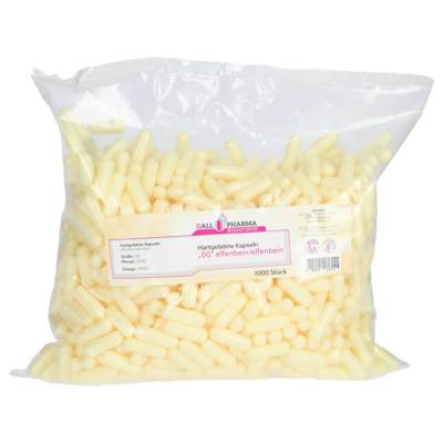 HARTGELATINEKAPSELN Gr.0 elfenbein/elfenbein