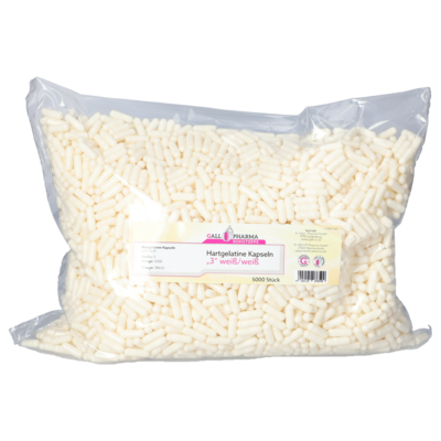 HARTGELATINEKAPSELN Gr.3 weiß/weiß