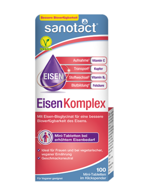 SANOTACT Eisen Komplex m.B2 Kupfer & Folsäure Tab.