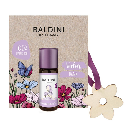 BALDINI Dankeschön Mini-Duftset mit Holzanhänger
