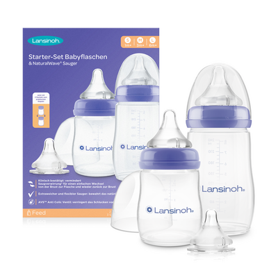 LANSINOH NaturalWave Starter-Set Babyfla.&Sauger