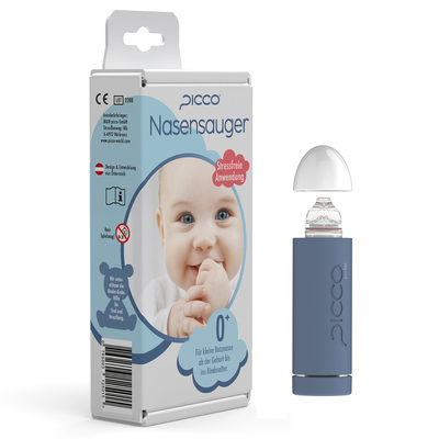 PICCO POCKET Nasensauger Babys Kinder MIO blau