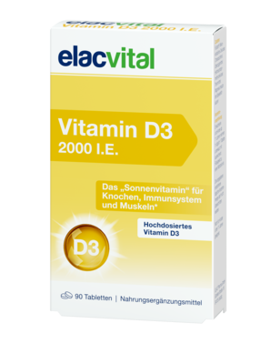 ELACVITAL Vitamin D3 2000 I.E. Filmtabletten