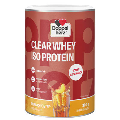 DOPPELHERZ Clear Whey Iso Protein Pfirsich-Eistee