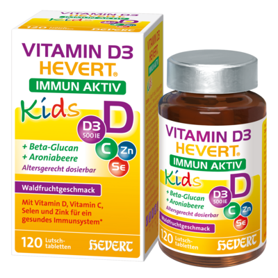 VITAMIN D3 HEVERT Immun Aktiv Kids Lutschtabletten