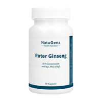 ROTER PANAX Ginseng 20% Ginsenoside vegan Kapseln
